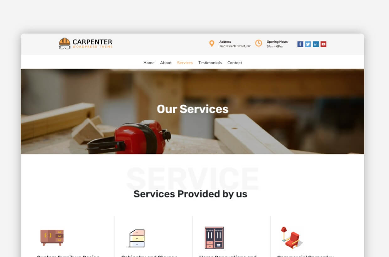 Carpenter WordPress Template