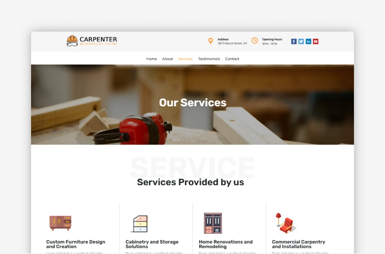 Carpenter WordPress Template