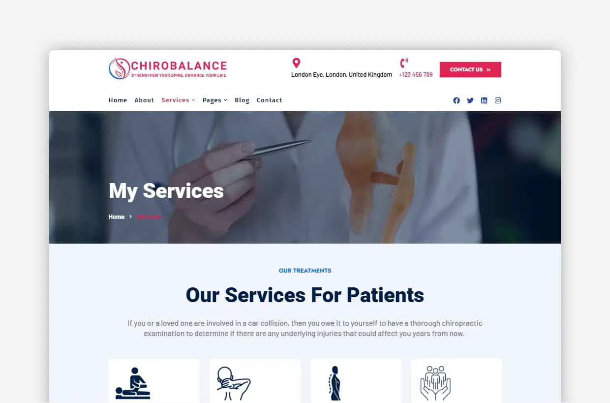 Chiropractic WordPress Template