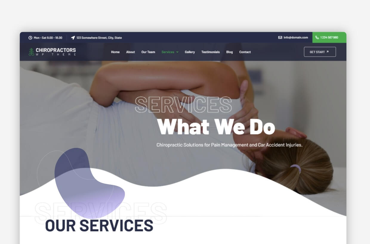 Chiropractors WordPress Template