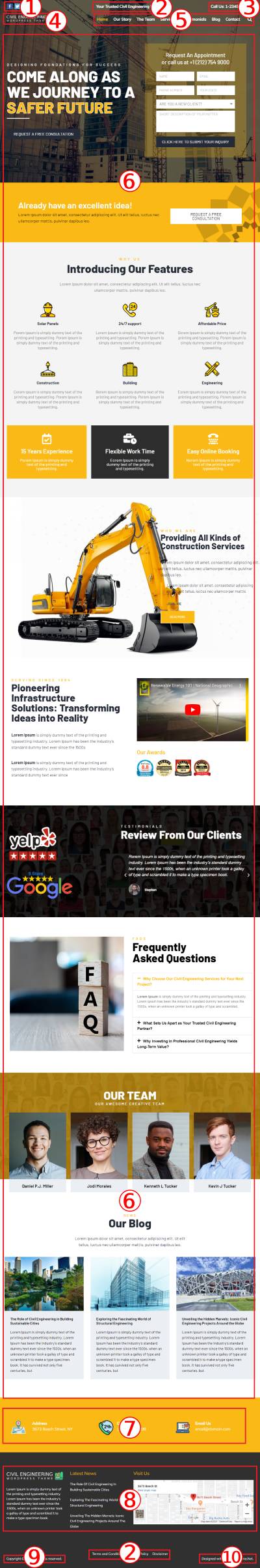 Civil Engineering WordPress Theme Documentation