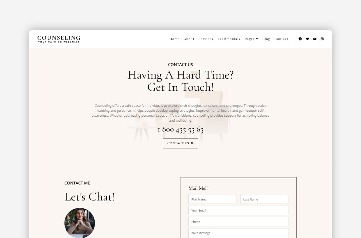 Counseling WordPress Template