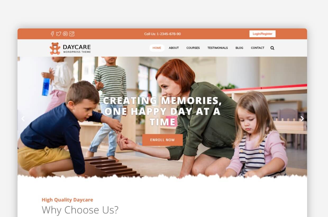 DayCare WordPress Theme