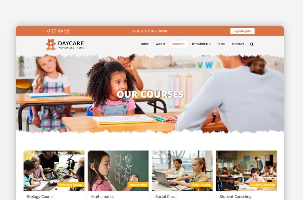 Daycare WordPress Template