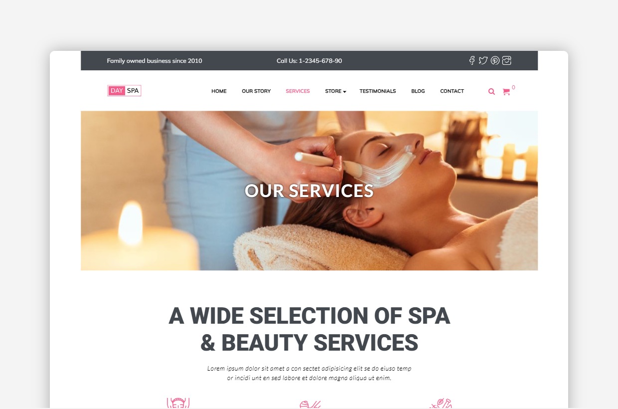 DaySpa WordPress Template