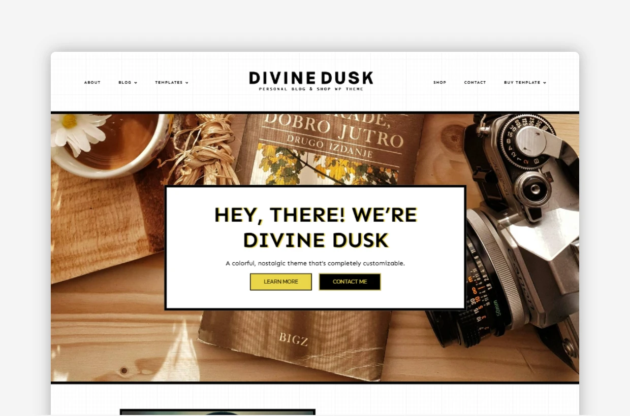 Devine Dusk - WordPress Theme Blog & shop