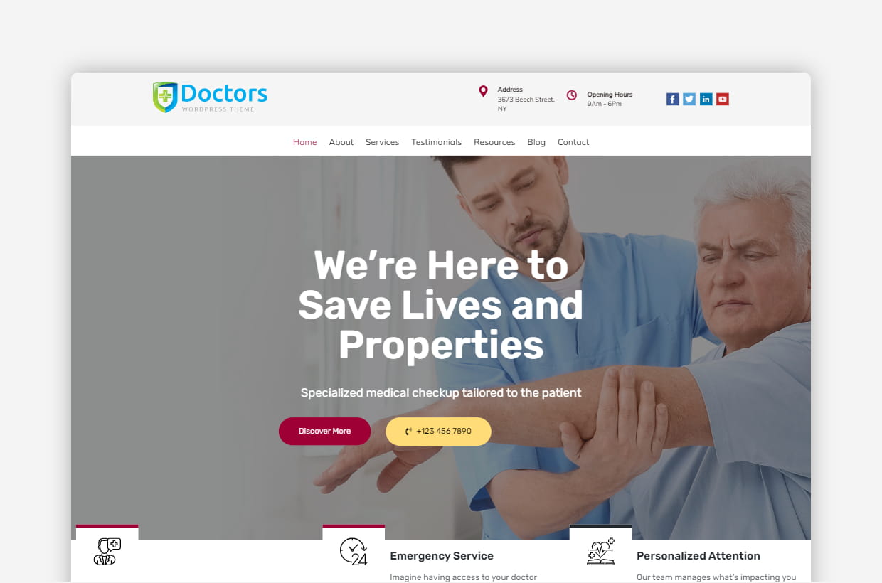 Medical WordPress Theme - Doctors Pro