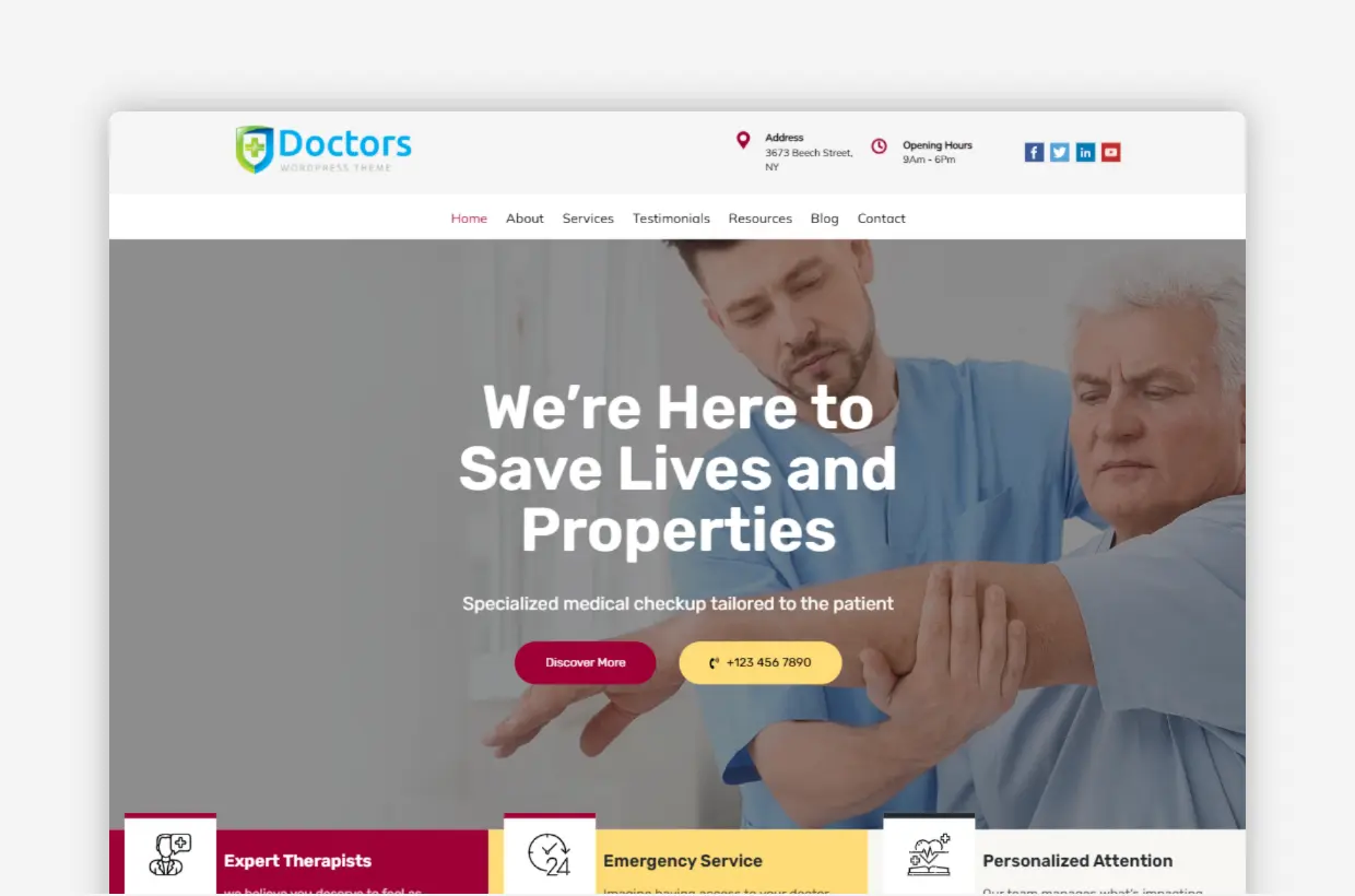 Medical WordPress Theme - Doctors Pro