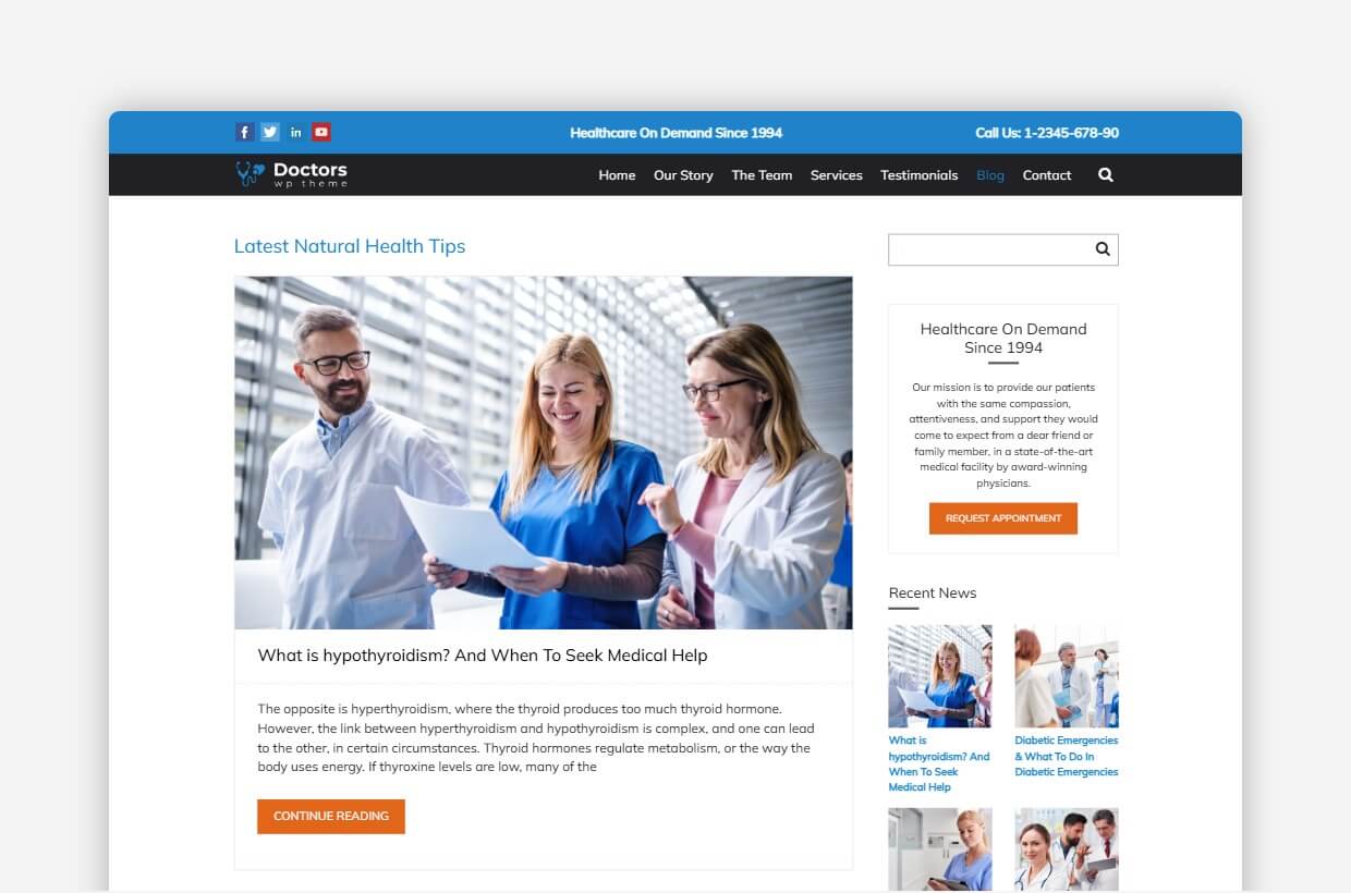 Clinic WP Theme