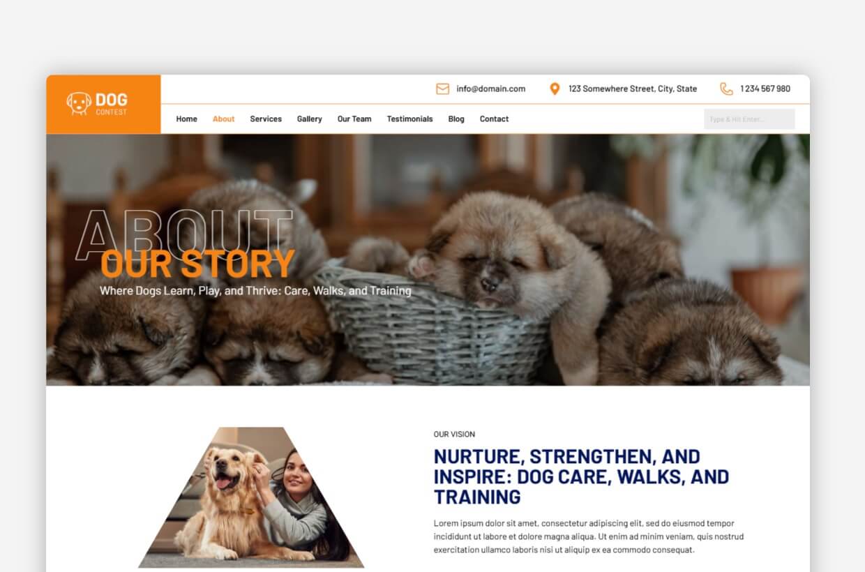 Dog Contest WP Theme