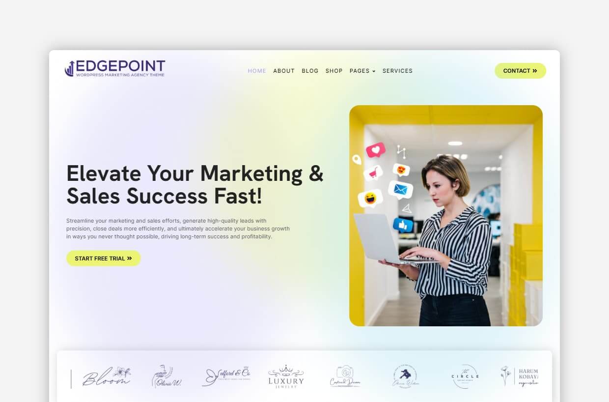 Edge Point – WordPress theme for digital marketing