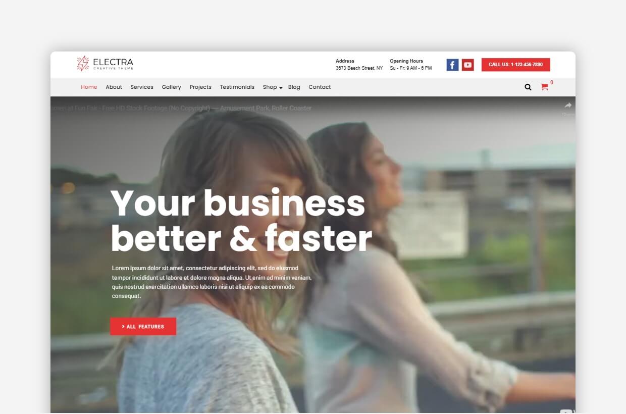 Modern & Creative WordPress Theme - Electra
