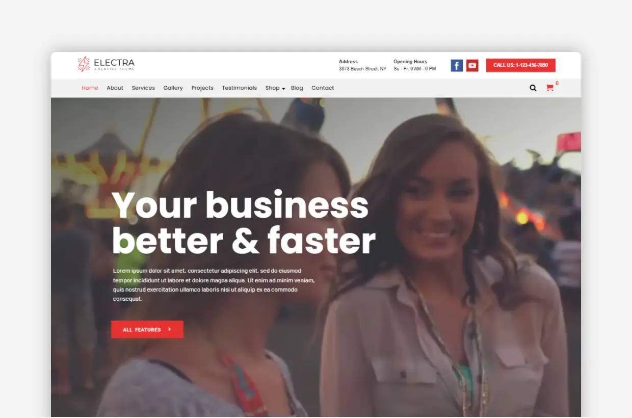 Modern & Creative WordPress Theme - Electra