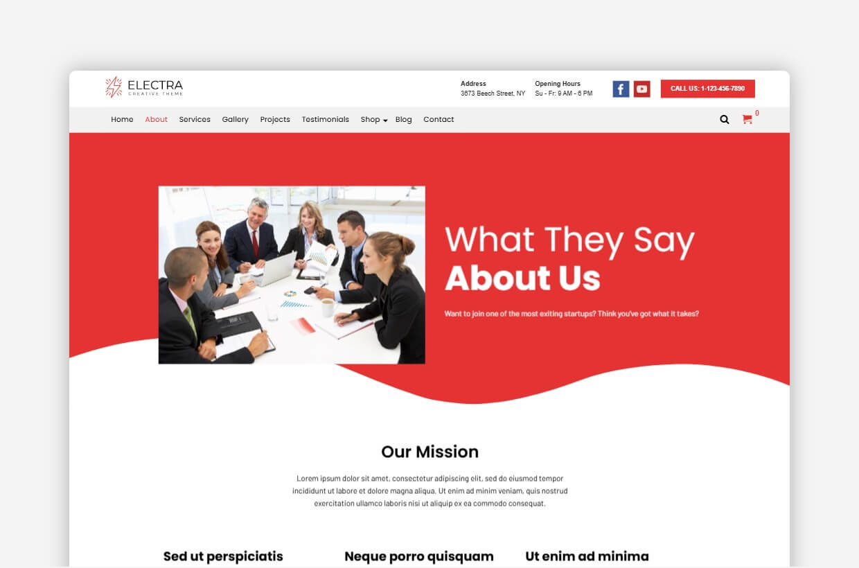 Electra WordPress Template