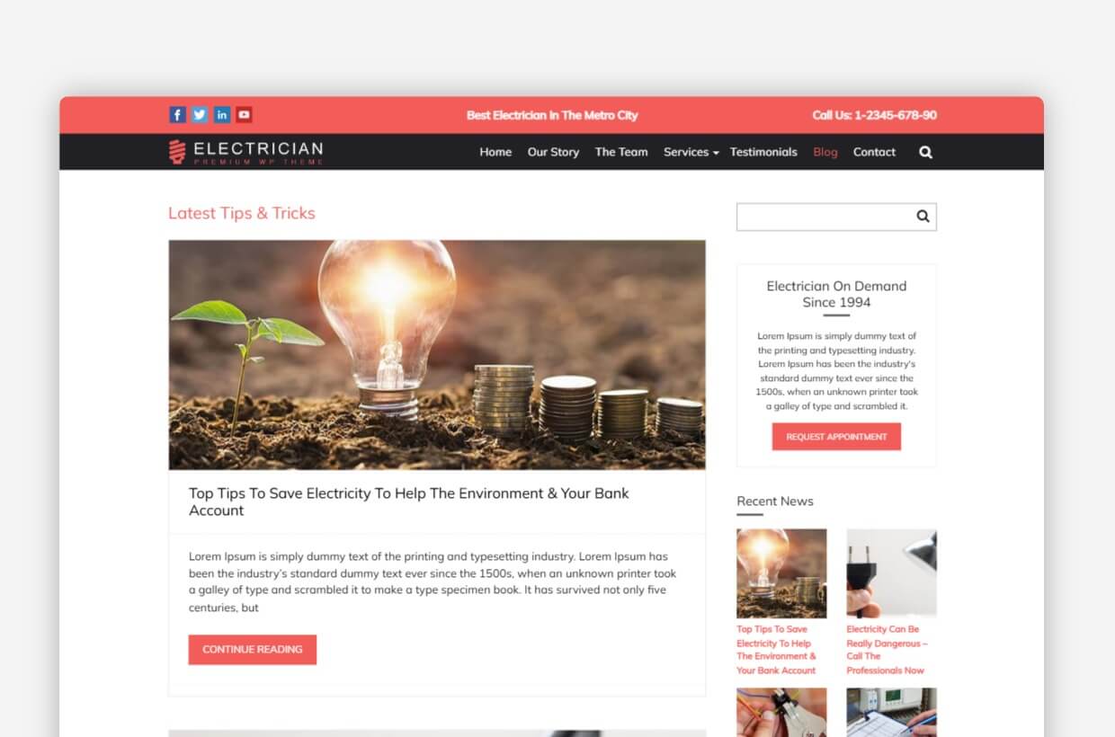 Electrical-Repairer WordPress Theme