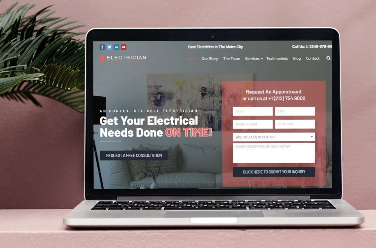 Electrician WordPress Template