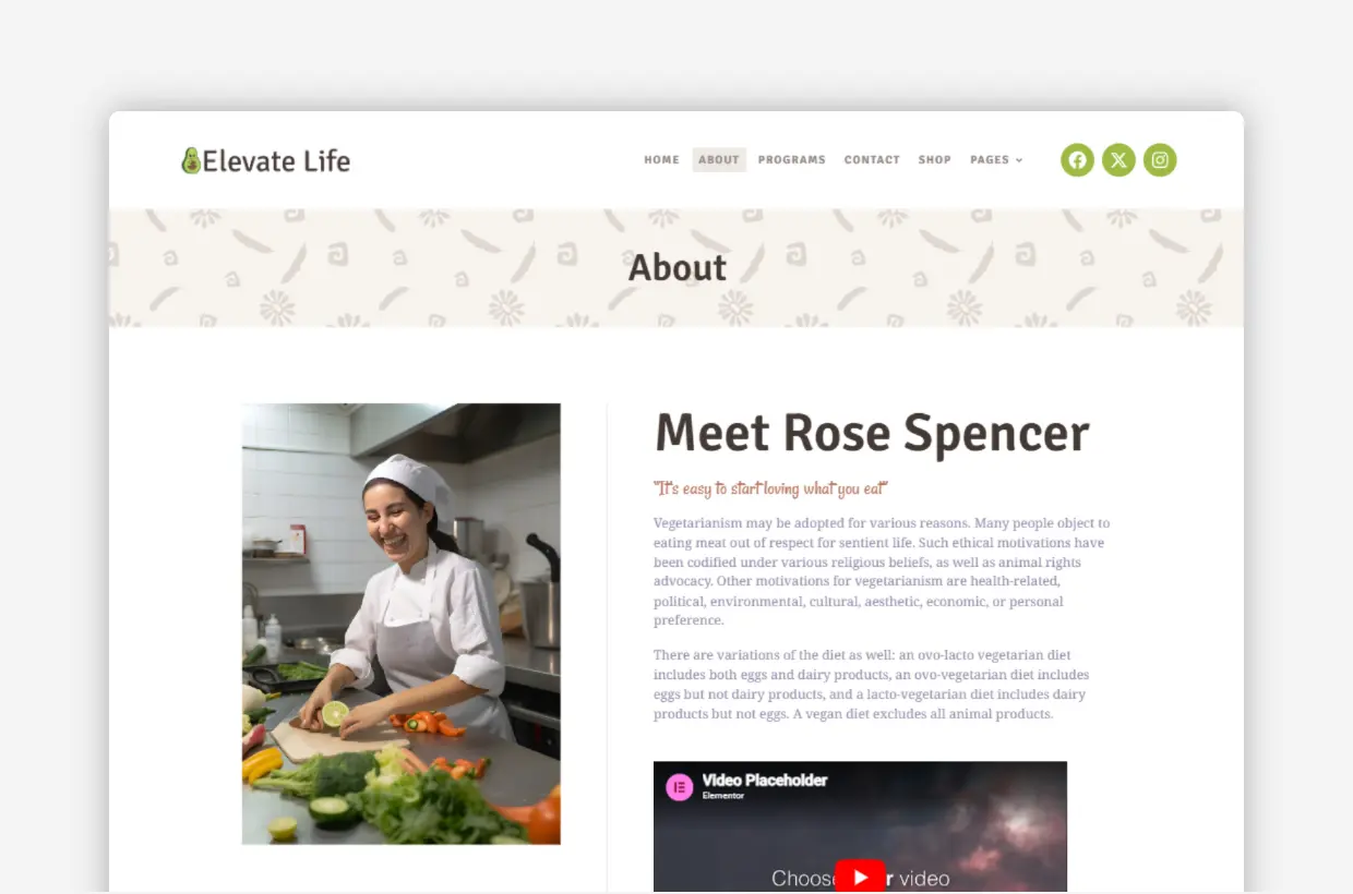 Dietitian WP Theme