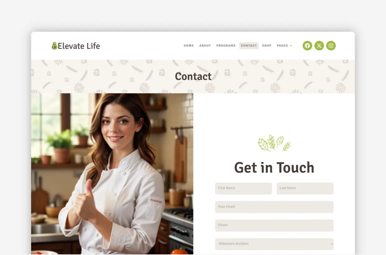 Nutritionist WP Template