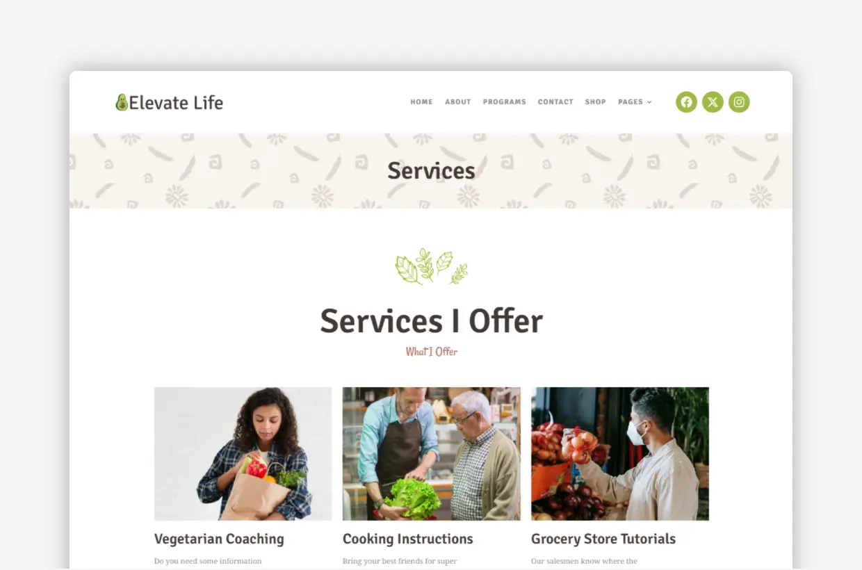 Nutritionist WordPress Theme