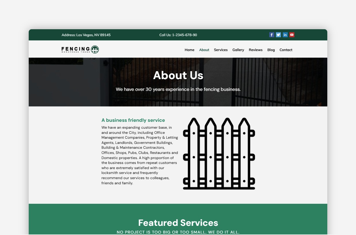 Fencing Service WP Theme