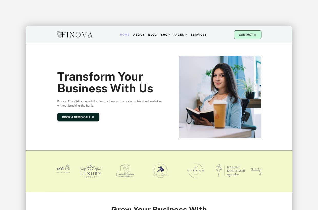 Finova: A Modern WordPress Theme for Blog Creators