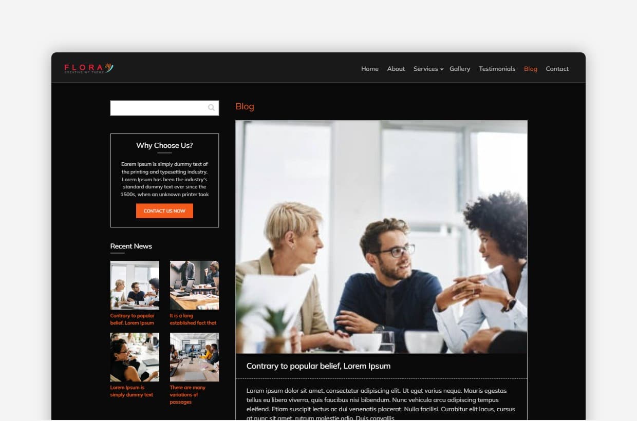 Creative WordPress Theme