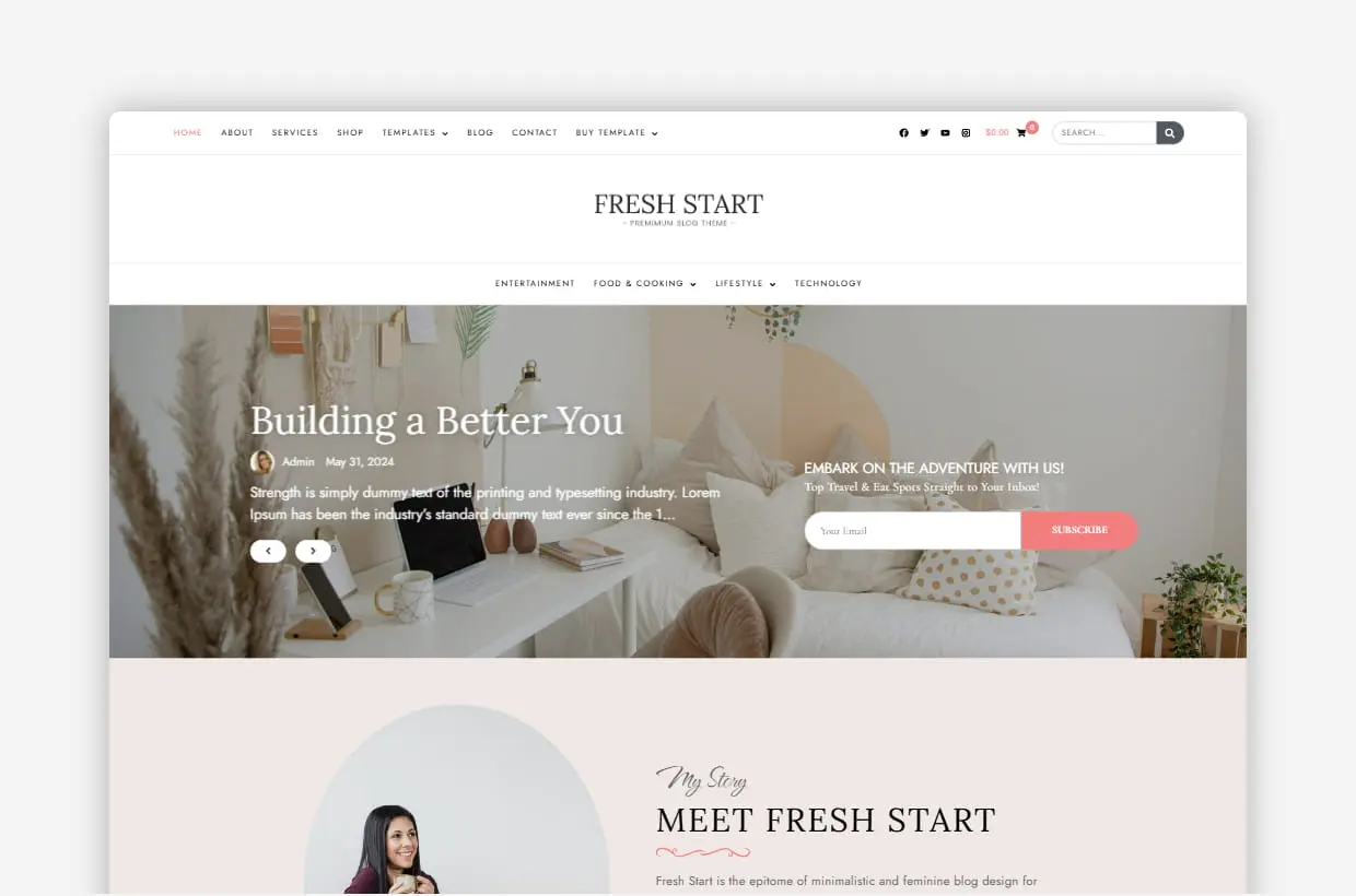 Fresh Start - Blog WordPress Theme
