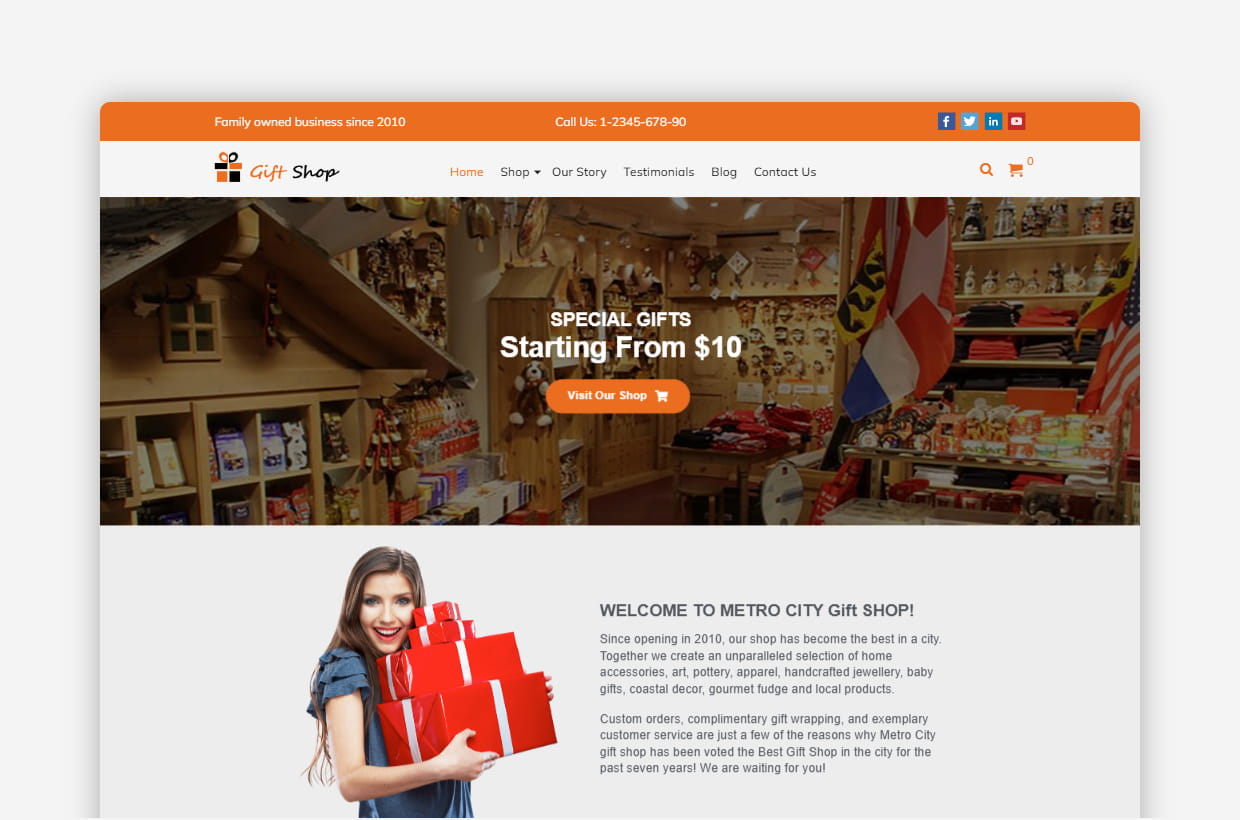 Gift Shop WordPress Theme : GiftShop Pro