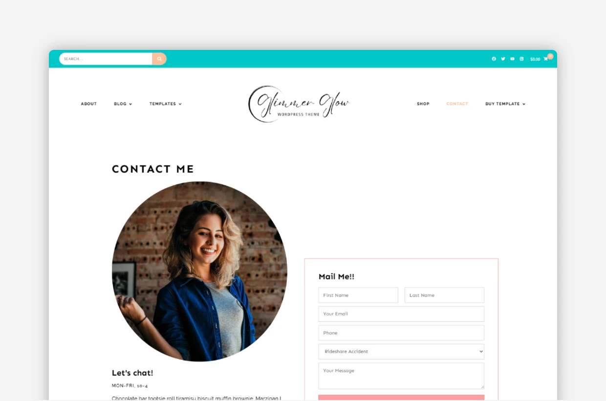 premium blog & shop wordpress template