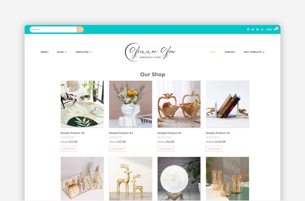 premium blog & shop wp template