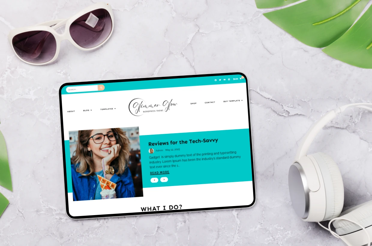 Glimmer Glow WordPress Theme