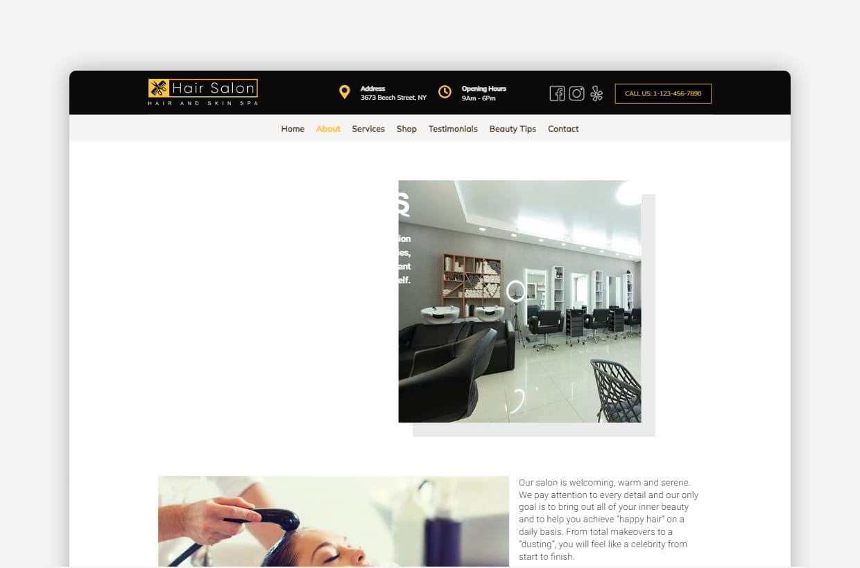 Premium Beauty Salon WP Theme