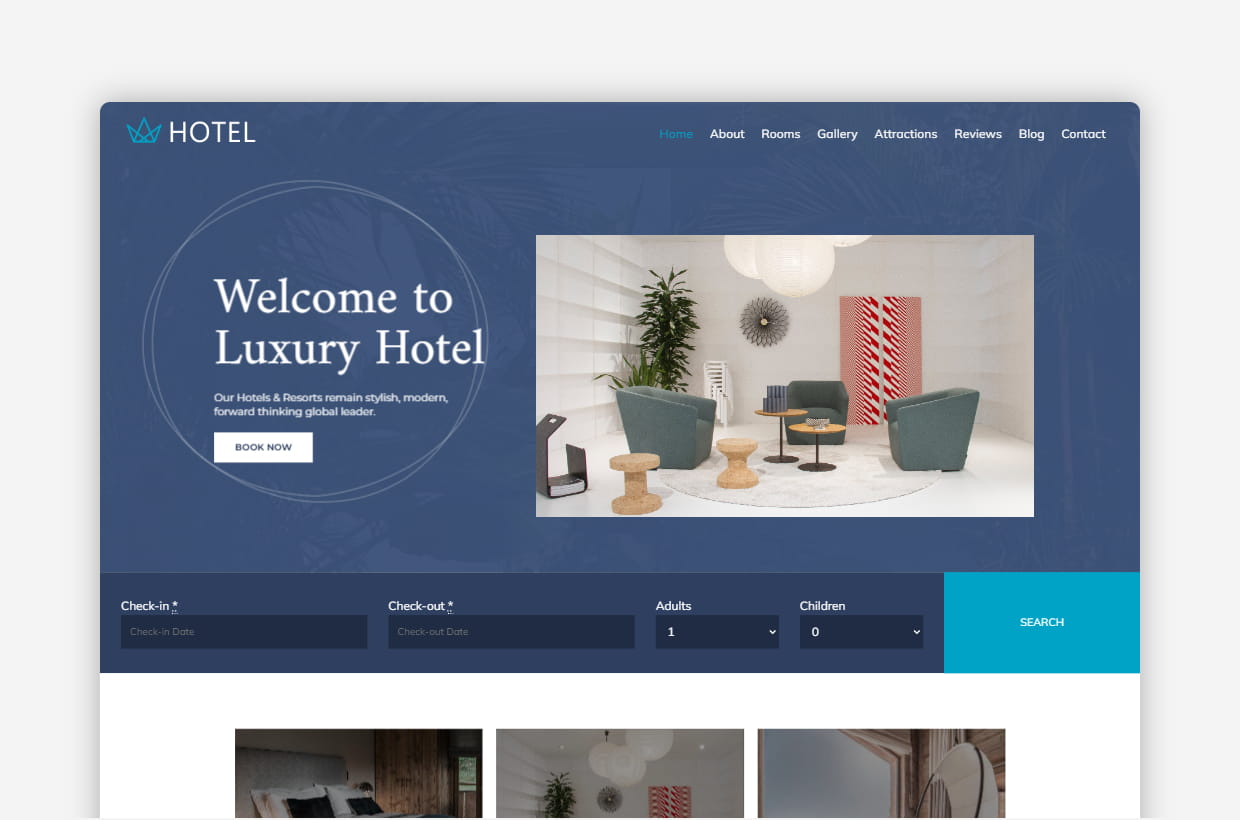 Hotel WordPress Theme – Hotel Pro