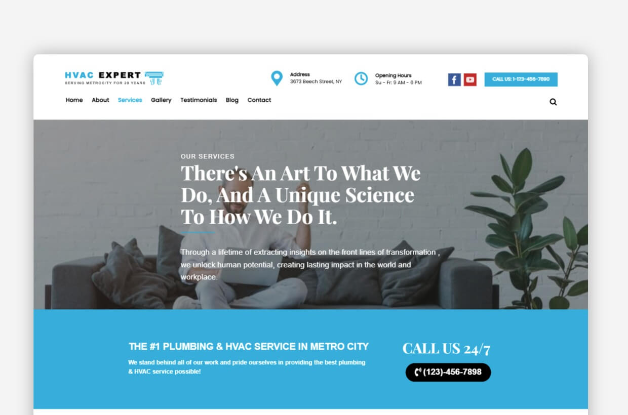 HVAC WordPress Template