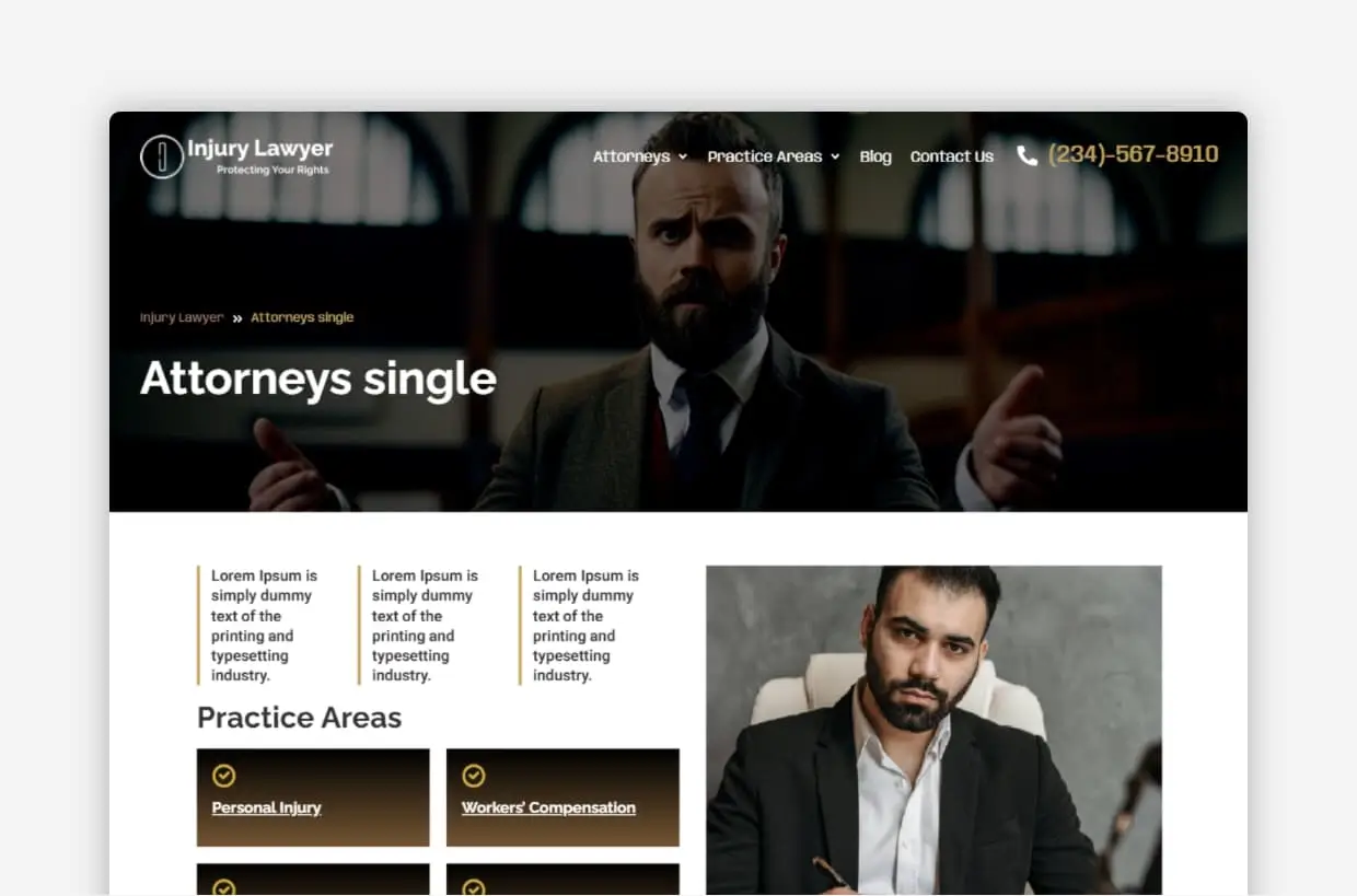Injury Lawyer WordPress Template