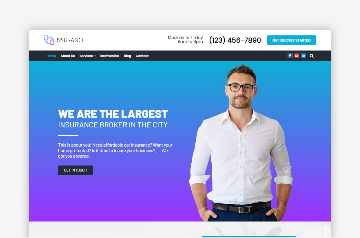 Insurance WordPress Theme – Insurance Pro