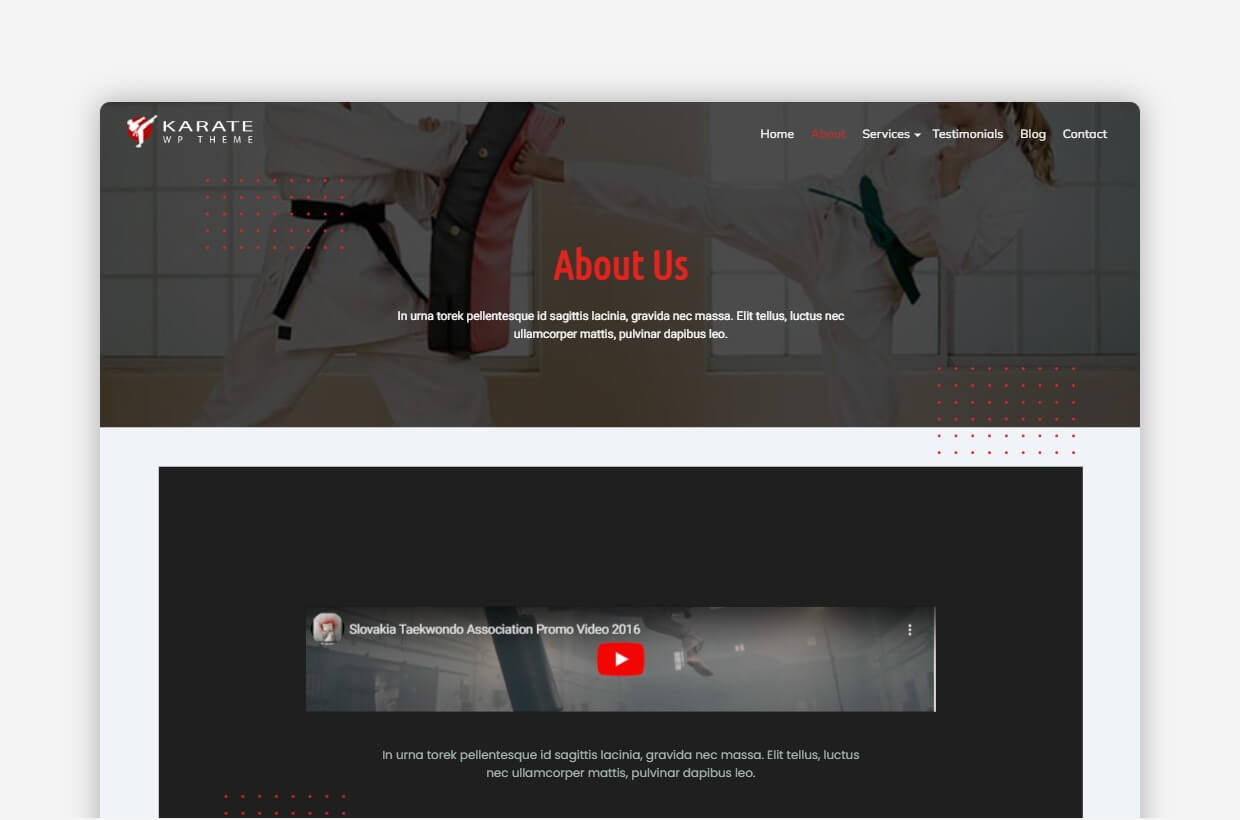 Karate WP Theme