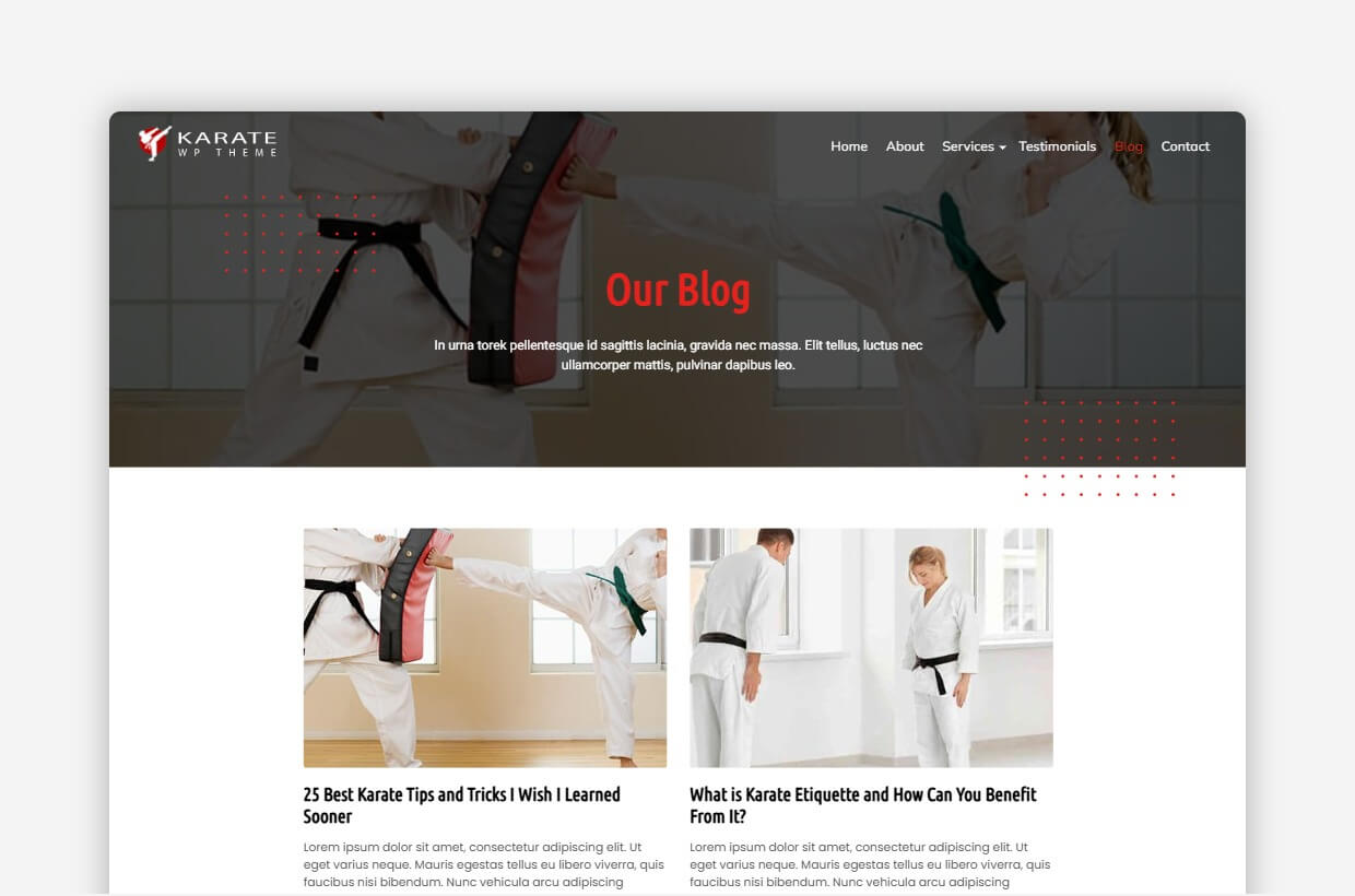 Fitness WordPress Theme