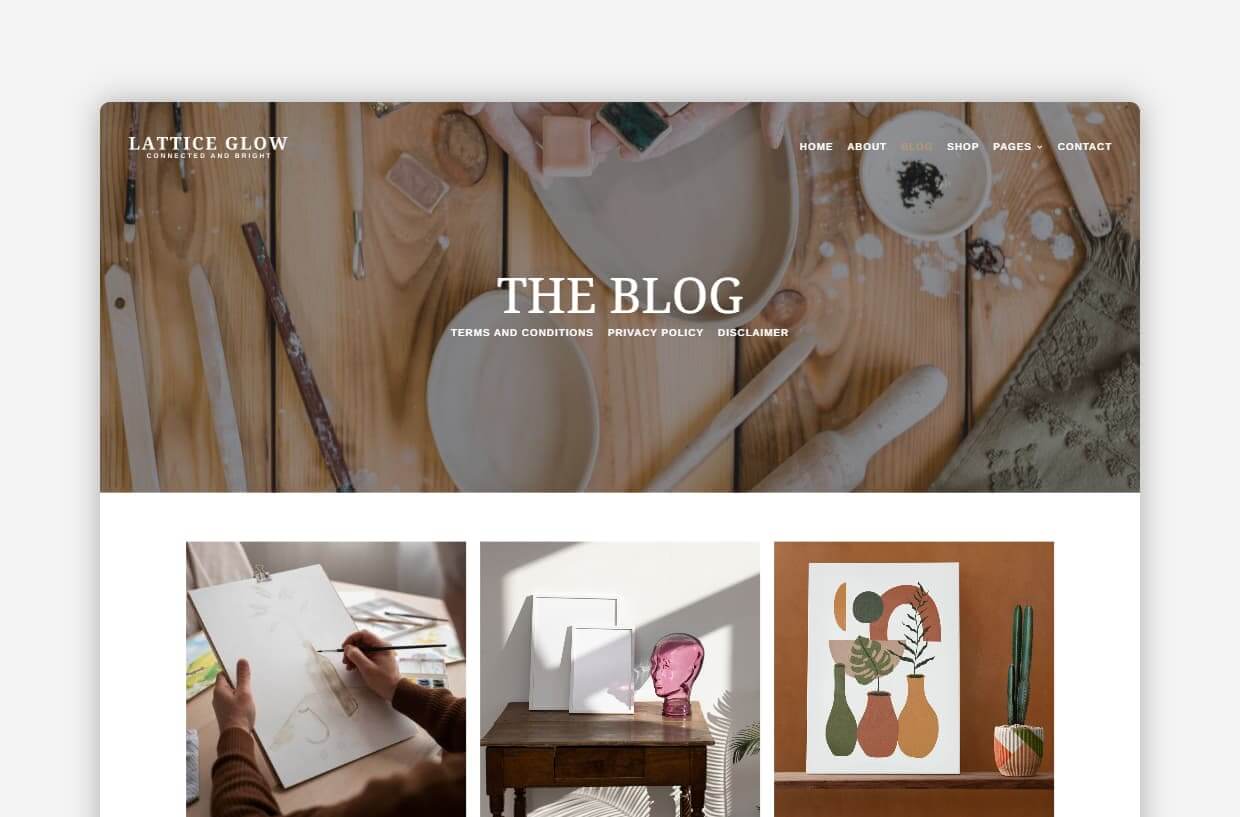 Portfolio blog WP Template