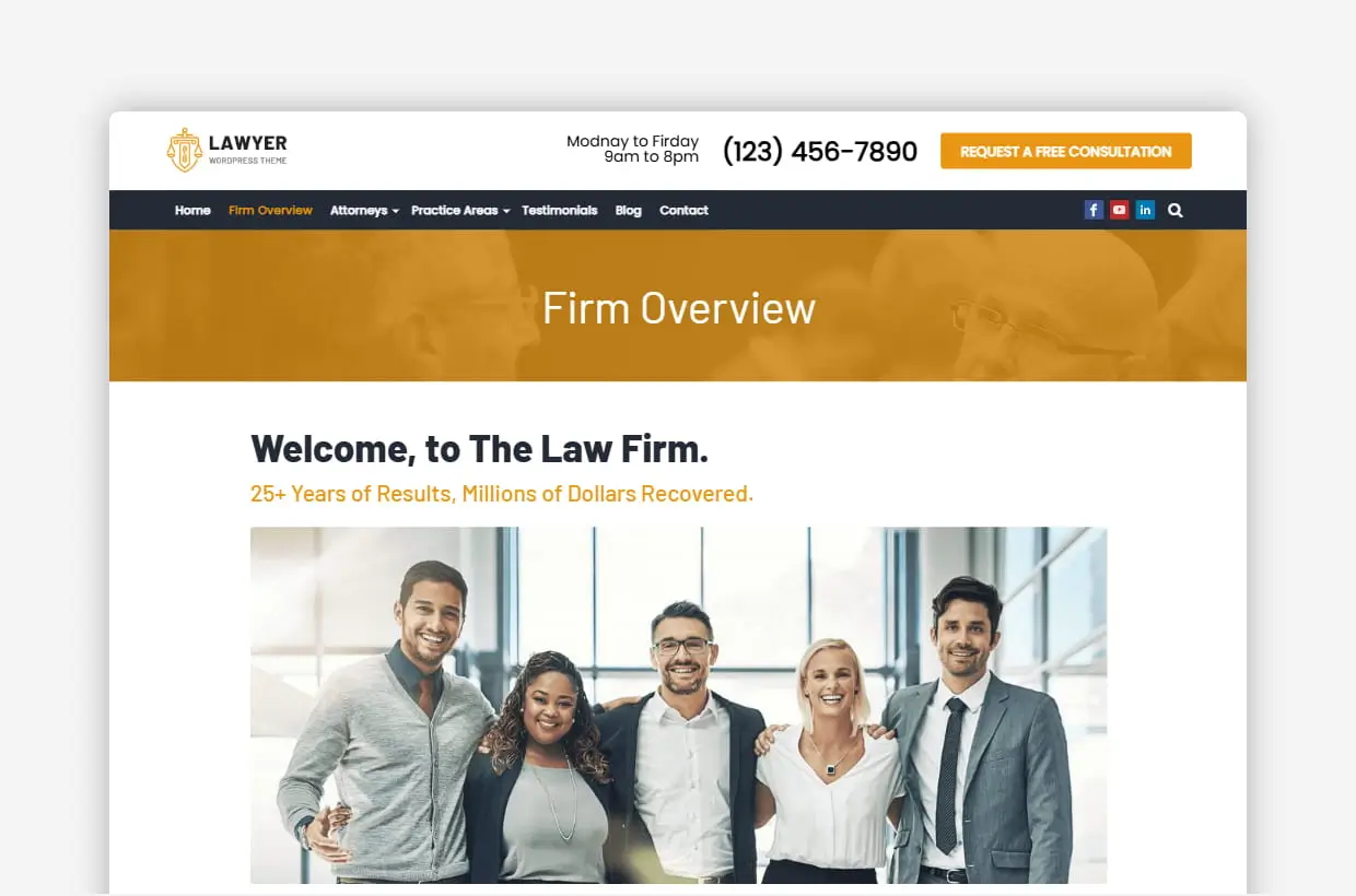 Premium Law Firm WP Theme