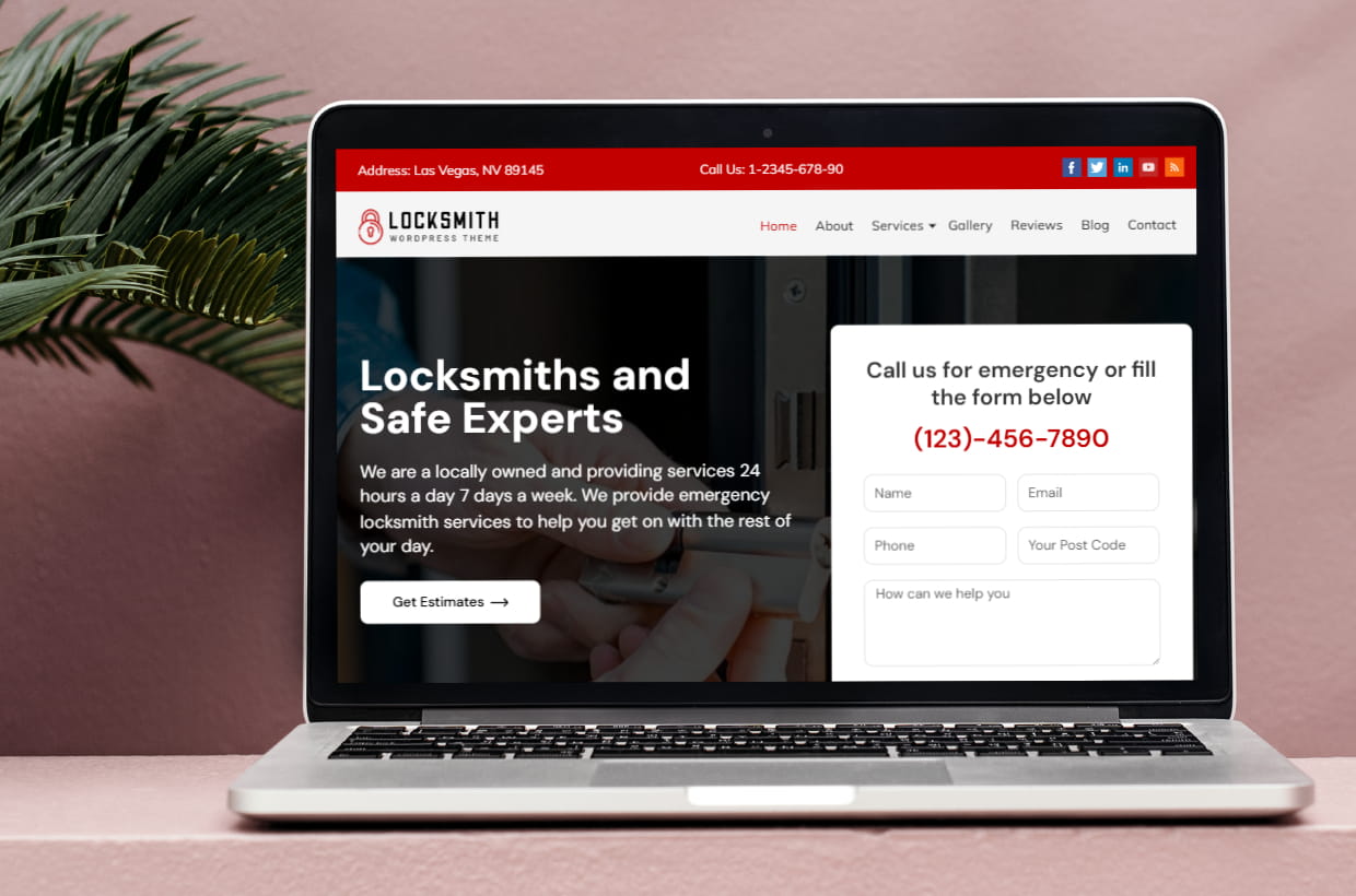 Premium locksmiths wordpress template