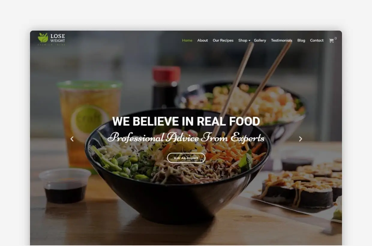 Lose Weight: The Ultimate WordPress Theme for Fitness Nutrition Success