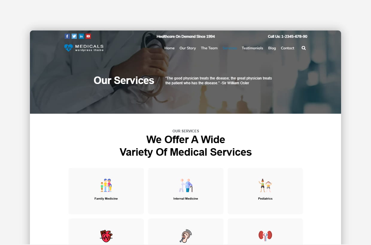 premium medical wp template