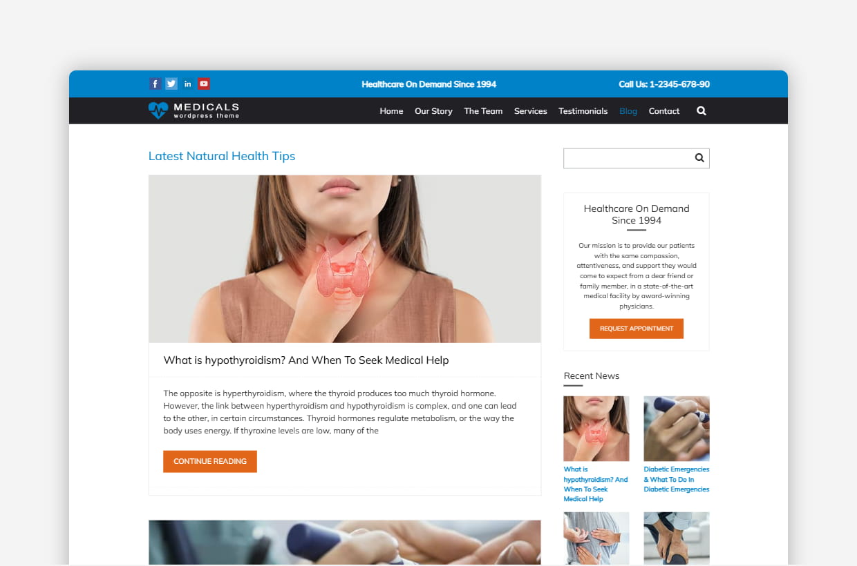 premium healthcare wp theme