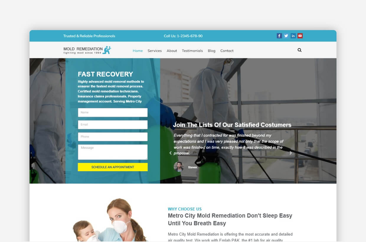 Mold Remediation Services WordPress Theme - Mold Remediation