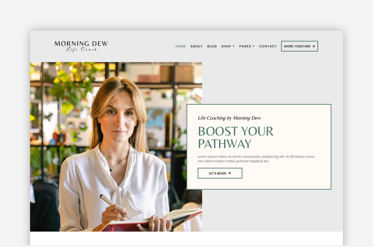 Morning Dew: The Perfect WordPress Theme for Life Coaches