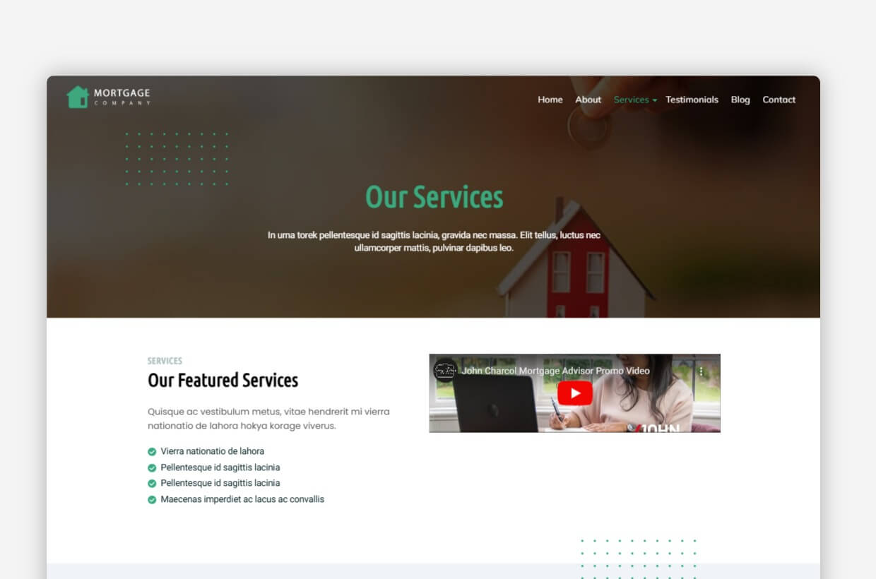 Mortgage Company WordPress Template