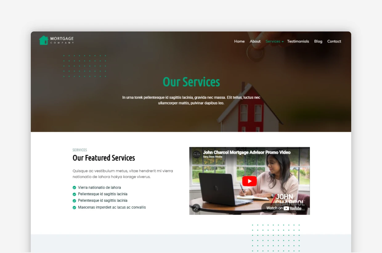 Mortgage Company WordPress Template