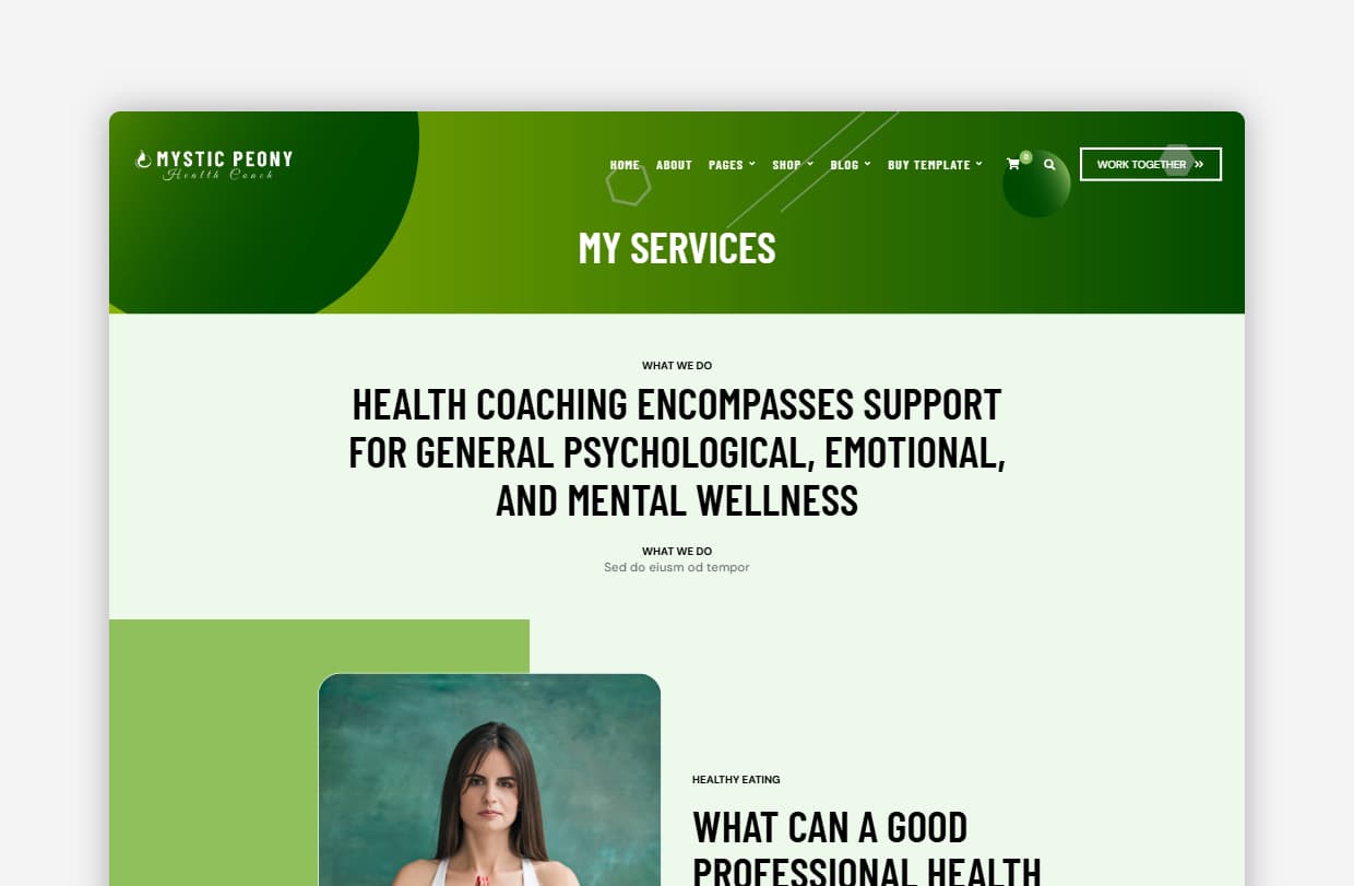 self care WordPress Template