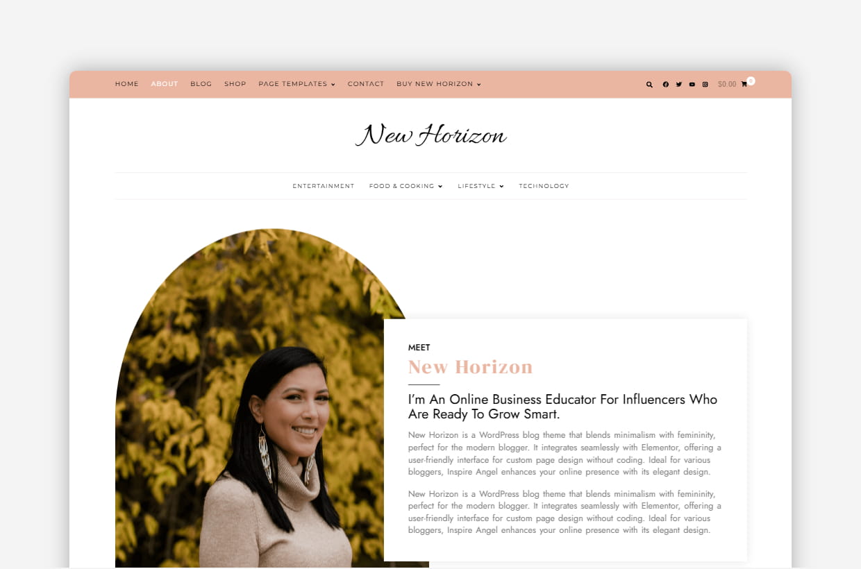 premium blog & shop wp theme